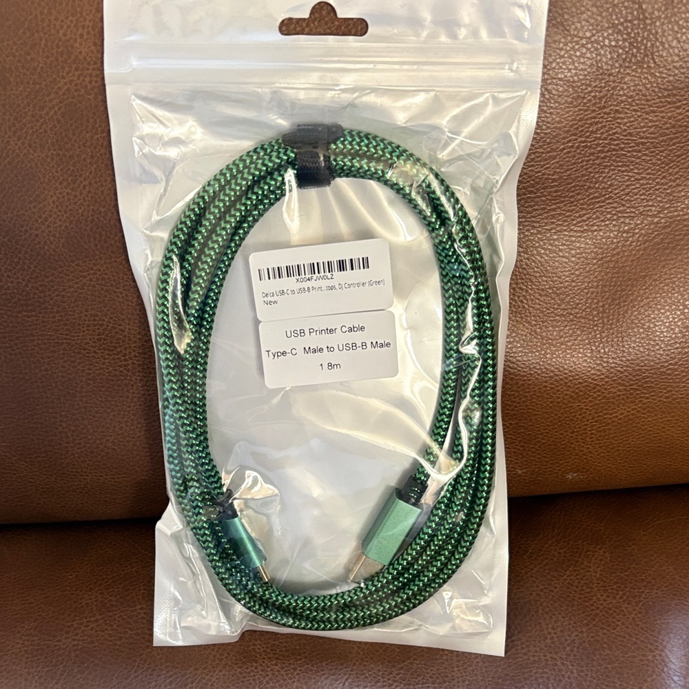 Type-C to USB-B Printer Cable 1.8m/6ft